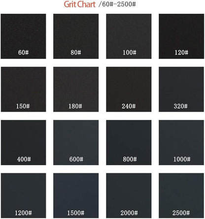 Sandpaper Sheets, 120 Grit Dry Wet Sand Paper, 9 x 11 Inch,Silicon Carbide, for Wood Furniture Finishing,Metal Sanding and Automotive Polishing,10 -Sheet