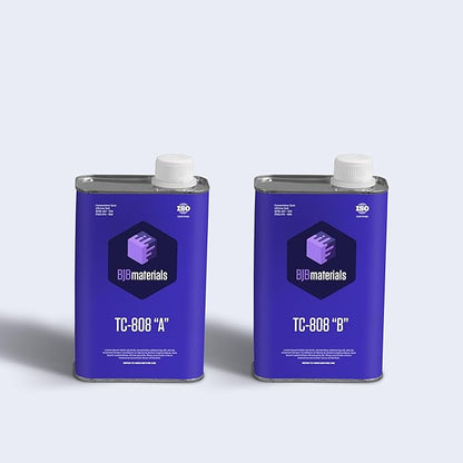 TC-808 Rigid Polyurethane – Shore78D White Casting Resin | Low Viscosity, Fast-Curing, Tough Urethane for Durable Parts, Prototypes, Models & Fixtures (4 lbs / 2 Qt Kit)