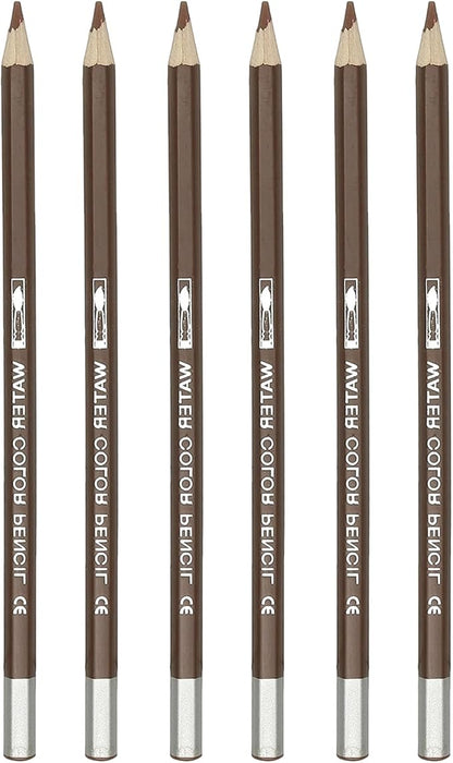PATIKIL Watercolor Pencil, 6Pcs Water Soluble Pencils for Blending, Coloring, Sketch Drawing, Painting, Coffee