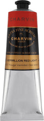 Charvin Extra Fine Professional Acrylic Paint - Vermilion Red Light, 60ml Tube, Triple-Milled, Lightfast Pigments, Open Stock Artist Acrylic Paints in Nature-Inspired Hues