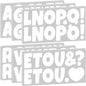 Bemeol 360 Pcs 30 Sheets Bulletin Board Letters 2.5 Inches Alphabet Stickers Self Adhesive Stick on Letters for Poster Board Classroom School Home Decor(White)
