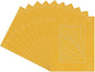 Pack of Ten Acid Free 8x10 Mats Bevel Cut for 5.5x8.5 Photos - Sunrise Yellow Suede Precut Matboards With Backing Boards and Self Seal Photo Mat Bags For Pictures, Photos, Framing - 4-ply Thickness