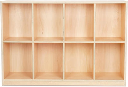 OOOK 8-Compartment Backpack Wooden Storage Cabinet - Kids Toy Storage Organizer - Bookshelf for Classroom, Playroom, Kindergarten, Living Room, Office