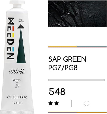 MEEDEN Artist Grade Oil Paint: Sap Green - 170ml/5.7oz Tube - Professional Art Paints for Canvas Painting