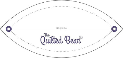 The Quilted Bear Leaf Quilting Templates – 8 Clear Non-Slip Acrylic Quilt Templates for Precise Fabric Cutting & Stress-Free Machine Quilting - Ideal for Quilt & Sewing Supplies (¾–3")