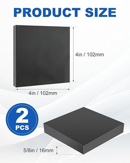 Rocaris Hot Rolled Steel Plate 5/8" x 4" x 4", Pack of 2, Weldable Steel Sheet Metal for Auto Body Repair, DIY Projects, Industrial Support