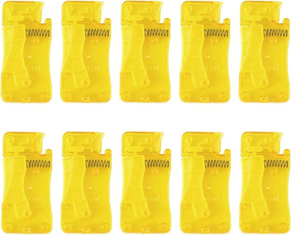 Automatic Needle Threader, 10 PCS Simple Needle Threaders Sewing Tool, Quick Self Threading Needles Plastic Sewing Machine Threader for Hand Stitching Embroidery Floss, Fits Most of Needles