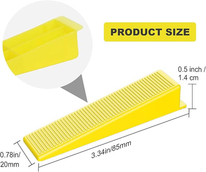 DGSL Tile Leveling System Tile Wedges, 400PCS Reusable Tile Leveling Wedges for 1/8", 1/16", 1/32" Tile Spacers, Tile Leveling Clips and Tile Leveler Installation