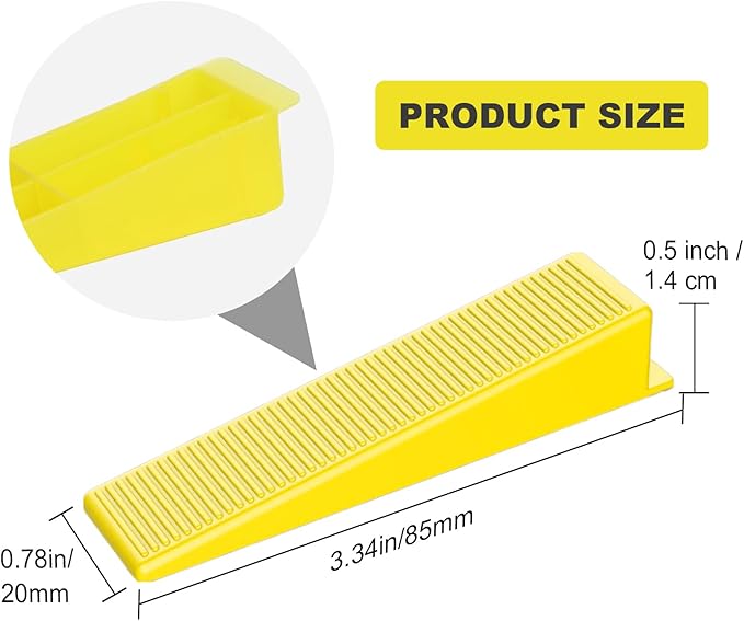 DGSL Tile Leveling System Tile Wedges, 600PCS Reusable Tile Leveling Wedges for 1/8", 1/16", 1/32" Tile Spacers, Tile Leveling Clips and Tile Leveler Installation
