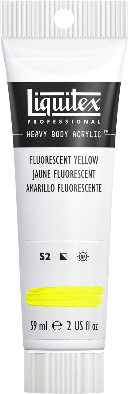 Liquitex Professional Heavy Body Acrylic Paint, 2-oz (59ml) Tube, Fluorescent Yellow