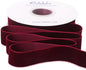 Ribbli Burgundy Velvet Ribbon 1 Inches Continuous10 Yard Spool Red Christmas Ribbon for Gift Wrapping Crafts Home Decor