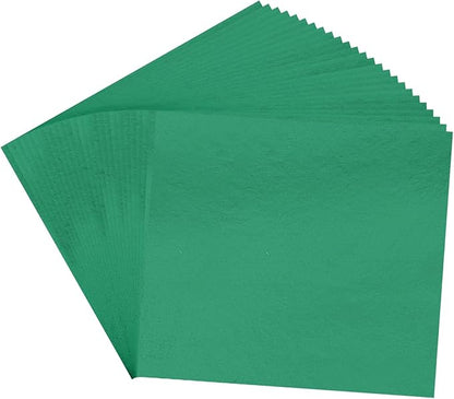 PATIKIL Gold Leaf Sheets for Art 3.7" x 3.4", 100 Pcs Gold Foil Sheet Metallic Leaf Papers for DIY Crafts Resin Furniture Nails Paintings Home Decoration, Blue Green