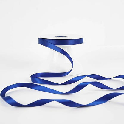 HUIHUANG Royal Blue Ribbon 1/2 inch X 50 Yards Continuous, Double-Faced Satin Ribbon for Gift Wrapping, Bows, DIY Crafts, Flower Bouquet, Independence Day Decoration