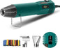 Heat Gun 350W with Dual Temp 392°F & 662°F and 2 Nozzles, Fast Heat Hot Air Gun with Overload Protection, 6.56Ft Long Cable for Crafting, Shrink Tubing, Vinyl Wrap, Epoxy