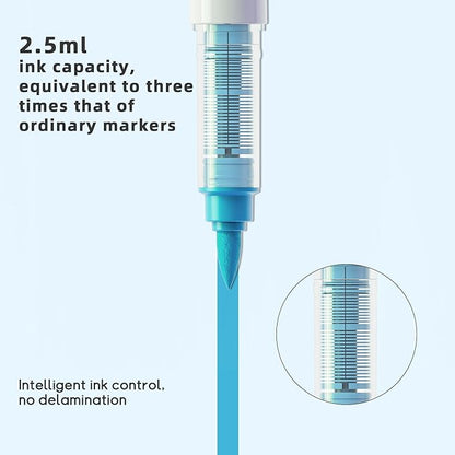 48 Colors Acrylic Paint Markers Pens Set, Soft Brush Tip Markers with Fast Drying & No-Bleed Ink, Acrylic Paint Pens for Rock, Wood, Egg, Ceramic, Fabric Painting, Art Supplies and DIY Crafts