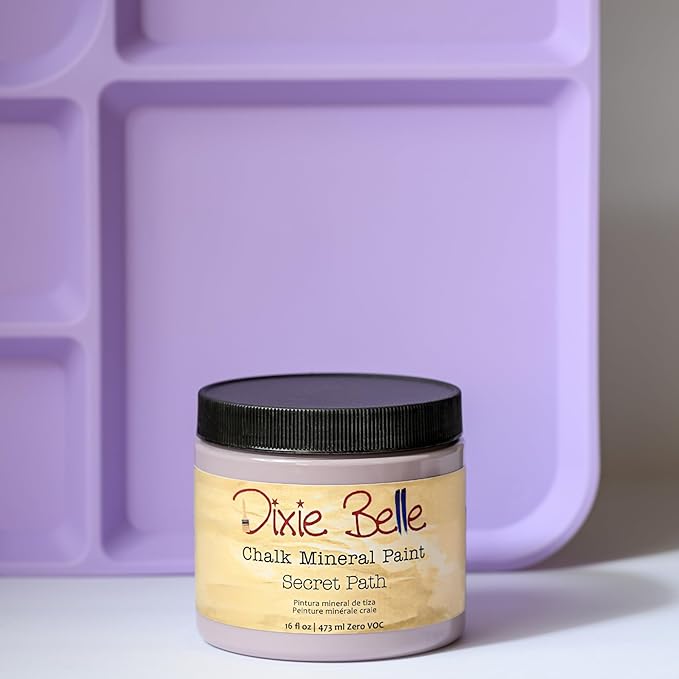 Dixie Belle Paint Company Chalk Finish Furniture Paint - Secret Path (8oz) - Matte Dusty Lilac Chic Chalk Mineral DIY Furniture Paint