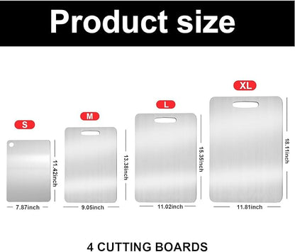 Titanium Cutting Boards for Kitchen,Katuchef Titanium Cutting Board,Non toxic Doubld-Side Available Chopping Boards, Easy to Clean and Store(1PC-M:13.38 * 9.05)