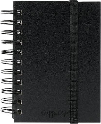 CuppaClip Sketch Book Hardcover Drawing Pad 300GSM Acid-Free Paper Spiral Bound Sketchbook 50 Sheets/100 Pages Art Supplies (Spiral Binding, 4x5.9in)