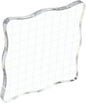 PATIKIL 4" x 4" Acrylic Stamp Block, Clear Stamping Block with Grid Lines Decorative Mounting Blocks Wave for Scrapbooking DIY Crafts Card Making
