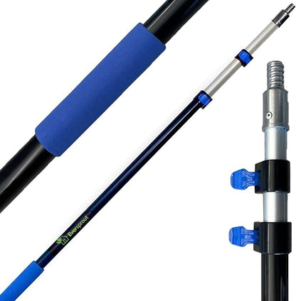 EVERSPROUT 6.5-to-18 Foot Telescopic Extension Pole (25 Ft Reach) | Lightweight Sturdy Aluminum | Easy Flip-Tab Lock Mechanism | Twist-On Metal Tip works for Squeegee, Duster, Paint Roller (pole only)