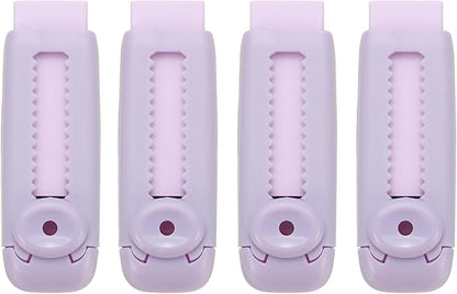 PATIKIL 4 Pack Erasers, Sliding Retractable Eraser Push Pull Cute Pencil Erasers Soft Large Easy to Clean with Plastic Sleeve for Sketching Drawing Artists Teacher Pencils, Purple