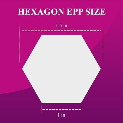 LaserThing Quilting Paper Templates | Handy Tools for Crafting Quilt Patterns | Ideal for Precision Quilting Projects | Includes 1'' Hexagon EPP Set - 300 Pieces