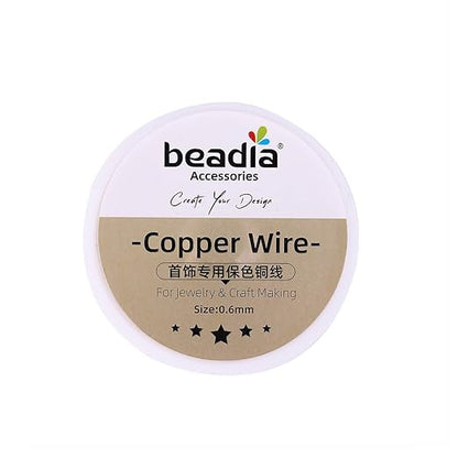 Gold Copper Wire 0.6mm Bead Cord for Bracelet Necklace Charm Beading Jewelry Making 16yard