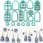 Polymer Clay Cutters - 18 Shapes Gothic Window Earrings Polymer Clay Cutters for Jewelry, Earring Making Kit with Storage Box