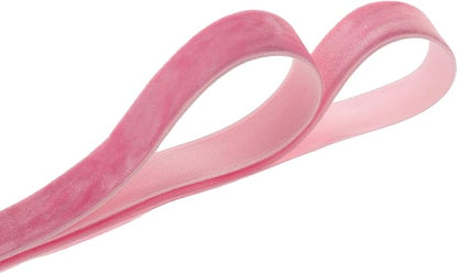 Vintage Peach Pink Velvet Ribbon Christmas Ribbon for Gift Wrapping Crafts Christmas Tree Ornaments Garland Decorations, 1 Inch X 25Yd