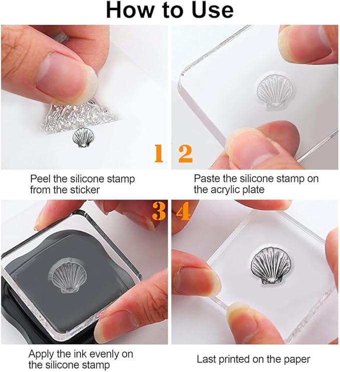 Summer Ocean Sea Turtle Clear Stamps for DIY Craft Turtle Clear Stamps for Card Making Decoration Marine Shell Starfish Animals Seahorse Transparent Silicone Seals Stamp Rubber Stamps Decor