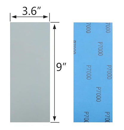 20Pcs 9 x 3.6 Inchs 7000 Grit Wet and Dry Handmade Universal Sanding Sheets, Suitable for Woodworking Furniture/Automobiles/Metal/Lacquer Polishing Sandpaper