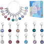 SUNNYCLUE 1 Box 12pcs Knitting Stitch Markers Knitting Crochet Markers Rhinestone Crystal Brirthstone Charms Crochet for Weaving Sewing Needleworks DIY Craft Gift Supplies