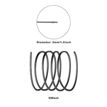 3mm Aluminum Craft Wire, 50 Feet 9 Gauge Bendable Anodized Metal Wire for Sculpting, Jewelry Making, Armature Making, Wire Weaving and Wrapping