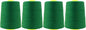 Mandala Crafts 4 Pack of Serger Threads Cones Spools - 20S/2 24000 Yards Polyester Forest Green Threads for Sergers Machine and Overlock Quilting Sewing Machine
