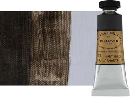 Charvin Extra Fine Oil Paint, Grey Shadow 20 ml - Triple-Milled, Rich Texture, Poppy Oil-Based, Light-Fast, Handmade, Archival Quality