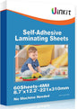 Uinkit 4Mil Thicker Single-Sided Self-Adhesive Laminating Sheets, 60Pack (More Value) Letter Size 8.5x11"- Peel & Stick for Teachers, Office & Home Crafting - No Heat Machine Needed