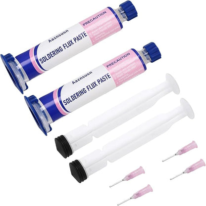 Solder flux for Electronics Soldering, No Clean Soldering Flux Paste (10CC) & Desoldering Wick (2pcs)
