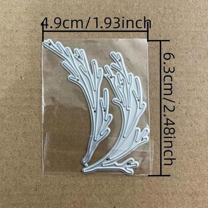 Lapoo Flowers Metal Cutting Die for Scrapbooking - Durable, Cut Stencils for DIY Scrapbook Photo Album Decorative Paper Card, Card Making Supplies, Embossing (2 Types of Wreath 2.5 x 1.9 in)