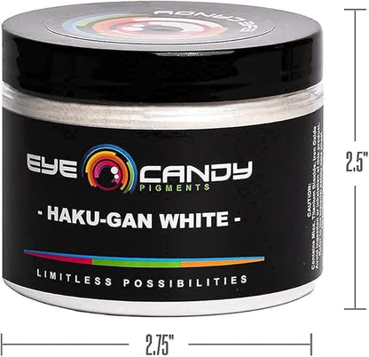 Eye Candy Pigments Premium White Mica Powder - Haku-Gan White (50gr) - for Epoxy, Resin, Soap, Paint, Woodworking, Acrylic Pouring, Bath Bombs, Fishing Lures - DIY Arts and Crafts Additive