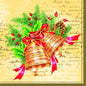 20-ct 13x13 Christmas Paper Decoupage Napkins, 3-Ply Servilletas Tissue Napkin for Dinner and Parties, Disposable Napkins (Bell)