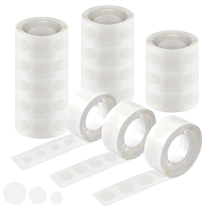 UPINS Glue Points Dots, 1500Pcs Balloon Glue Adhesive Dots, Double Sided Removable, 6mm, 10mm, 15mm