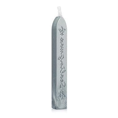 Mceal Sealing Wax Stick with Wick Flower De Luce of France Retro 10 Pieces Pack(Silver Grey)