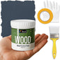 DWIL Matte Finish Furniture Paint - 5 Oz Wood Paint for Cabinets, Doors, Tables, and Dressers Refinishing - Water-Based, Non-Toxic & Odorless, Easy to Apply(Bronze blue)-Trial Pack
