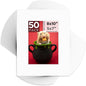 Mat Board Center, Pack of 50, 8x10 for 5x7 White Mats - Acid Free, 4-ply Thickness, White Core - for Pictures, Photos, Framing