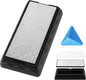 Double-sided Diamond Sharpening Stone,Knife Sharpening Stone with Extra Fine 1000/Coarse 600 Grit Diamond Plate, Storage Case with Non-Slip Base & Angle Guide(7 x 3.5 Inch)