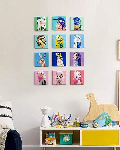 Mini Canvas Boards 72 Pack, 4x4 Inch Square Painting Canvas Panels, 100% Cotton for Acrylics Oil Paint
