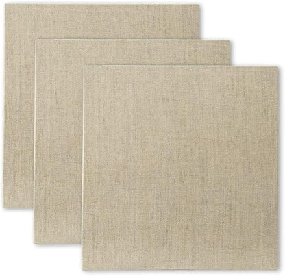 Senso Clear Primed Linen Panels - 10x10-3 Pack of Panels for Painting Oils, Acrylics, Pastels and More