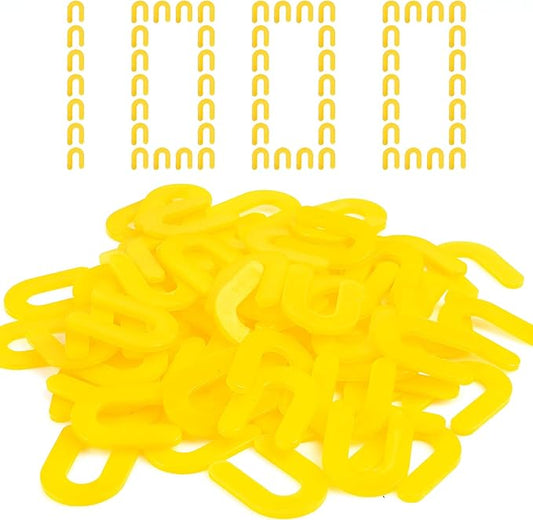 Horseshoe Shim Tile Spacers 1/16 Inch Tile Spacers U Shape Plastic Shims for Tile Leveler Spacers (1/16 Yellow 1000 pieces)