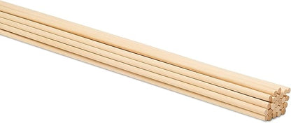 Dowel Rods Wood Sticks Wooden Dowel Rods - 5/16 x 24 Inch Unfinished Hardwood Sticks - for Crafts and DIYers - 25 Pieces by Woodpeckers
