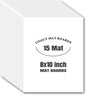AUEAR, 15 Pack 8x10 Uncut Matte Boards White Photo Mat Board Great for Picture Framing, Print, Artwork
